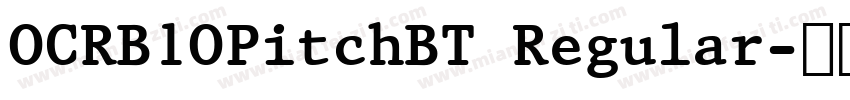 OCRB1OPitchBT Regular字体转换